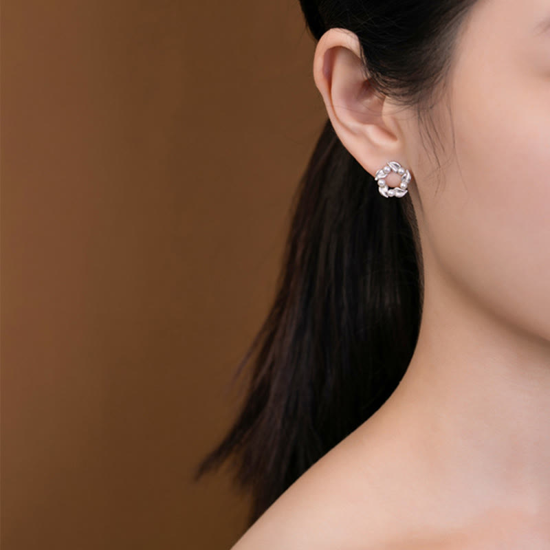 KarmaRipple's 925 Sterling Silver Pearl Leaf Design Balancing Wisdom Pendant Necklace Ring Earrings Set p6