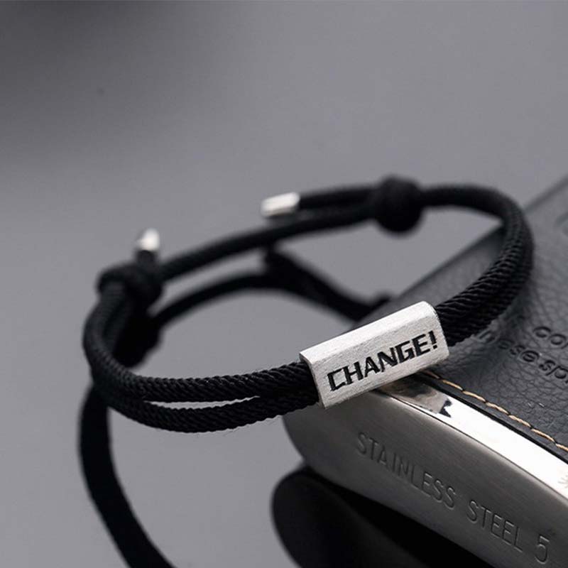 KarmaRipple's 925 Sterling Silver Letter Engraving Blessing String Bracelet p3