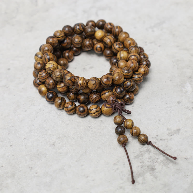 KarmaRipple's 108 Mala Beadwork Bracelet Prayer Meditation Sandalwood Elastic p22