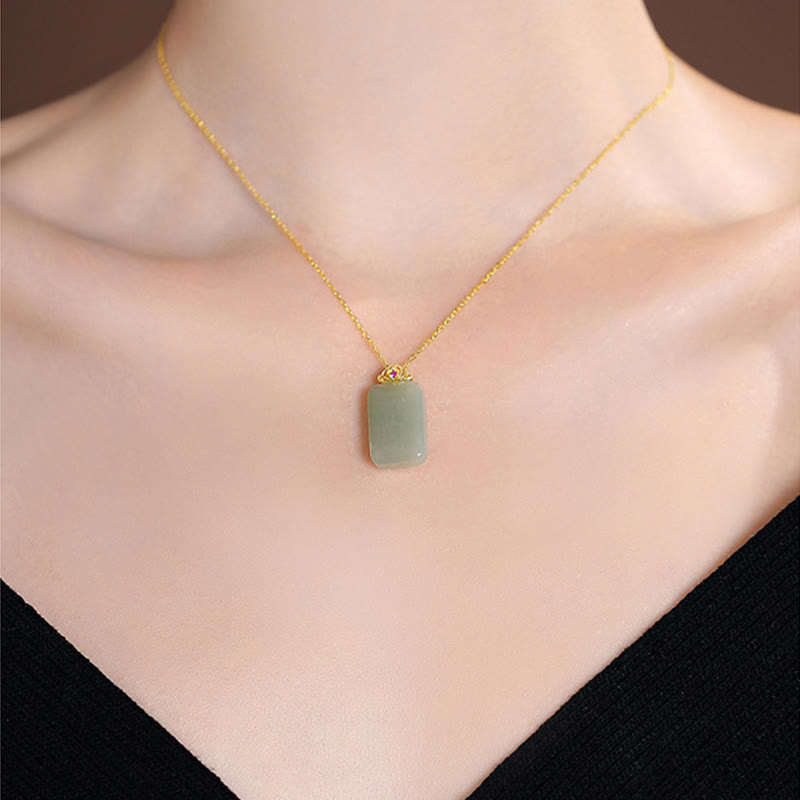 KarmaRipple's 925 Sterling Silver Authentic Hetian Jade Cyan Jade Fortune Laughing Buddha Butterfly Pendant Necklace p43