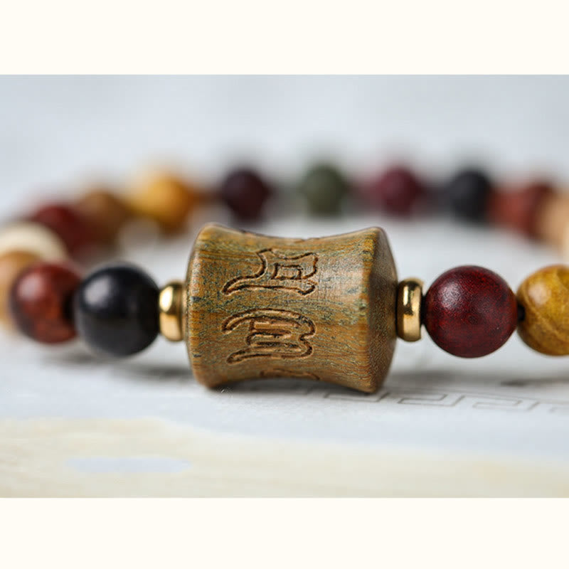 KarmaRipple's Tibet Multicolored Sandalwood Om Mani Padme Hum Protection Bracelet p8