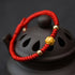 Golden Copper Coin / Red Rope(Bracelet Size 15.5-24cm)