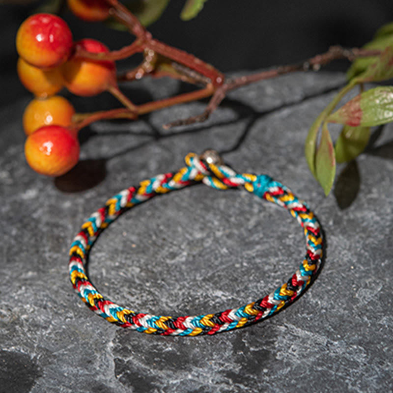 KarmaRipple's Tibet Handmade Five Color Thread Protection Braid String Bracelet p4