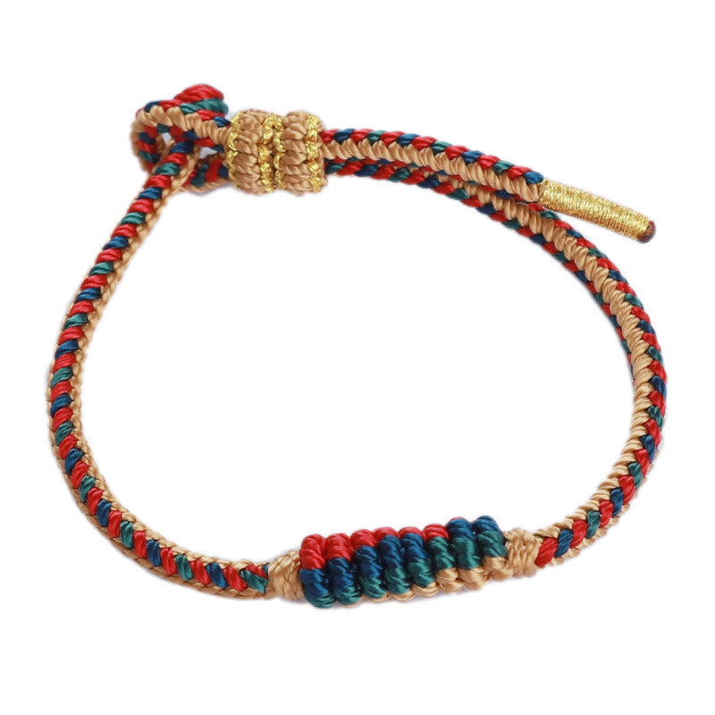 KarmaRipple's Tibetan Handmade Eight Thread Peace Weave Prayer Wheel Woven Protection Bracelet p9