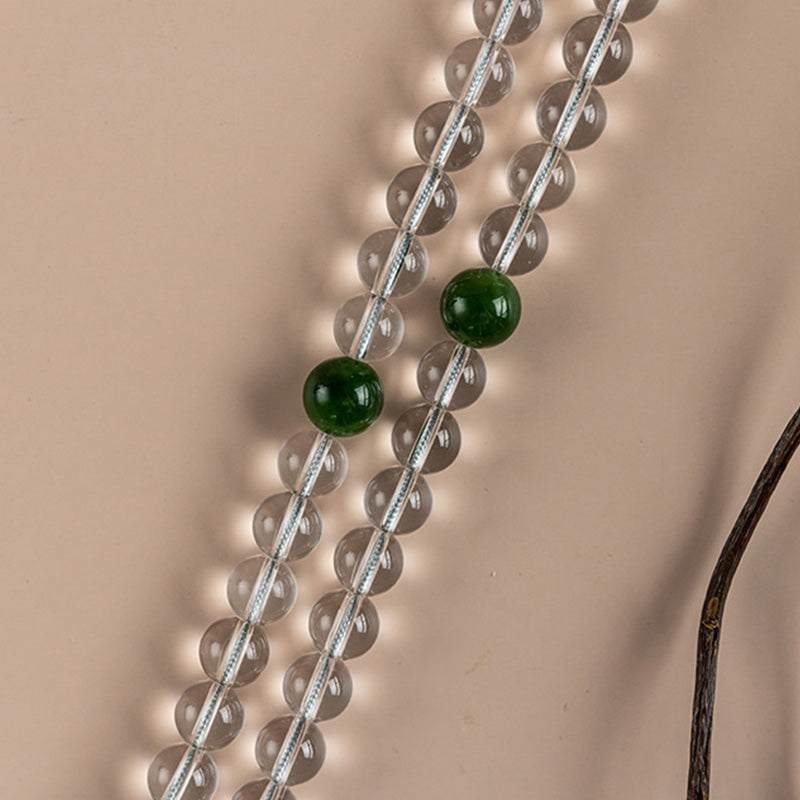 KarmaRipple's 108 Beadwork Ivory Gemstone Jade Meditation Bracelet Mala p16