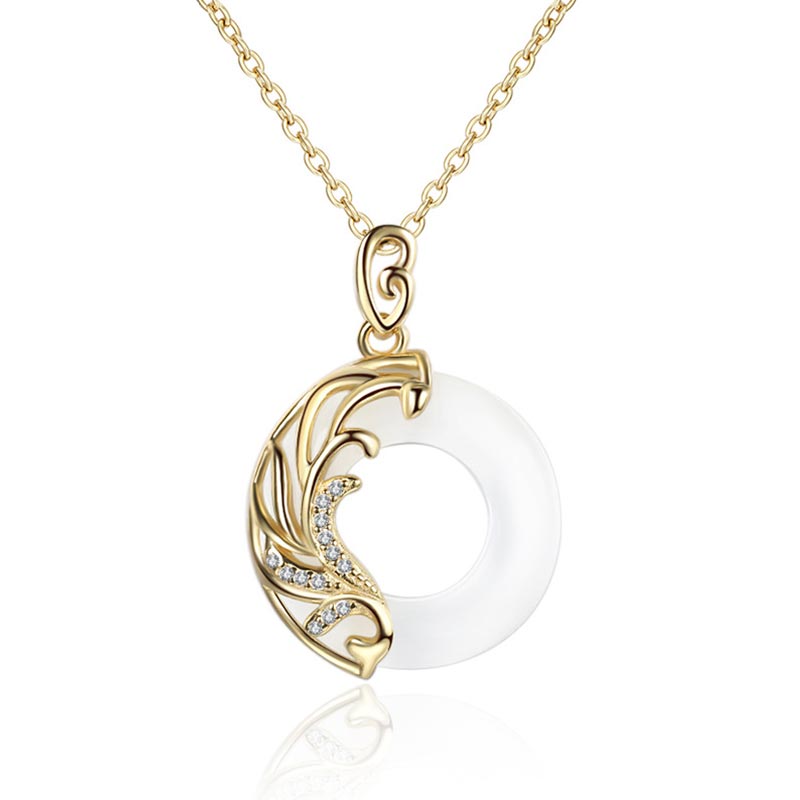 KarmaRipple's Obsidian Chalcedony Meditation Round Necklace Pendant p4