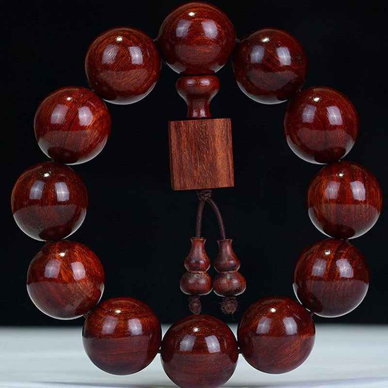 KarmaRipple's Tibetan Small Leaf Red Sandalwood Relaxation Bracelet p12