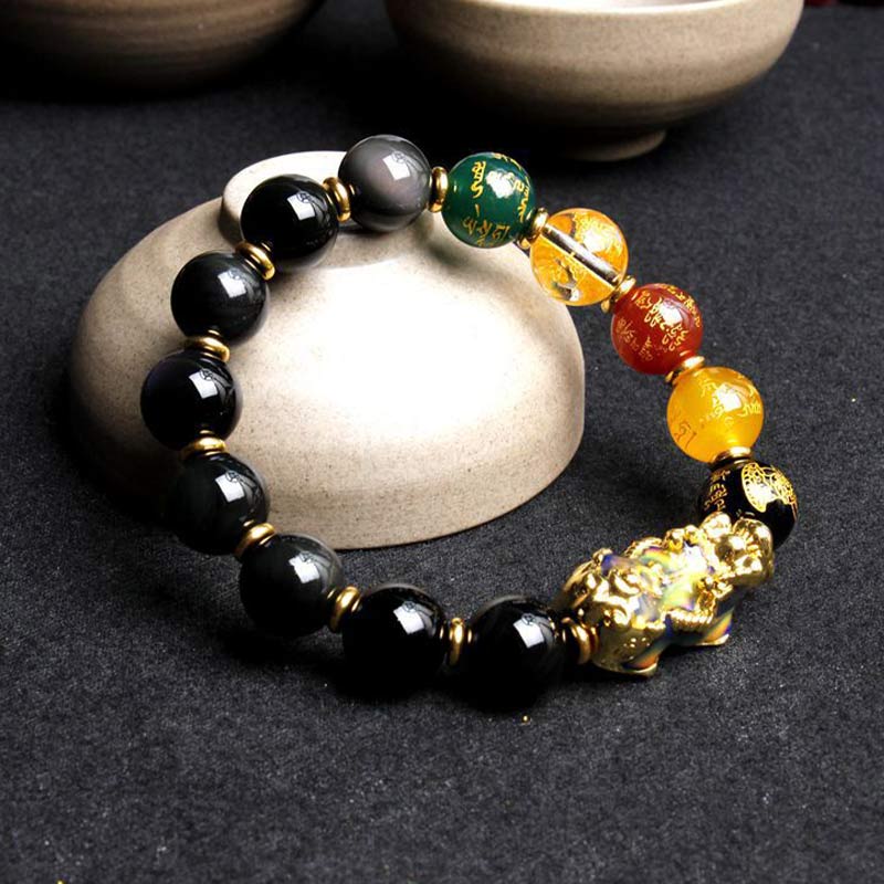 KarmaRipple's Color-Changing Pixiu Obsidian Wealth Bracelet p3