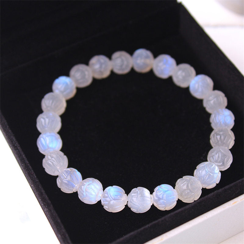 KarmaRipple's Authentic Moonstone Lotus Love Bracelet p9