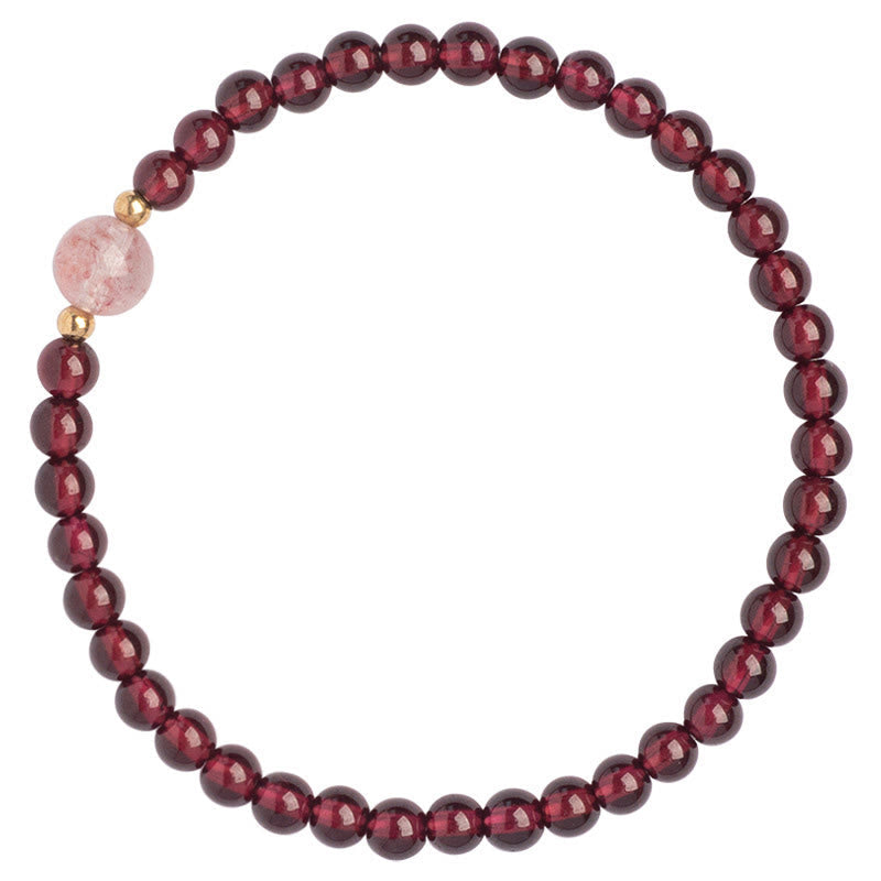 KarmaRipple's Authentic Garnet Strawberry Quartz Calm Bracelet p7