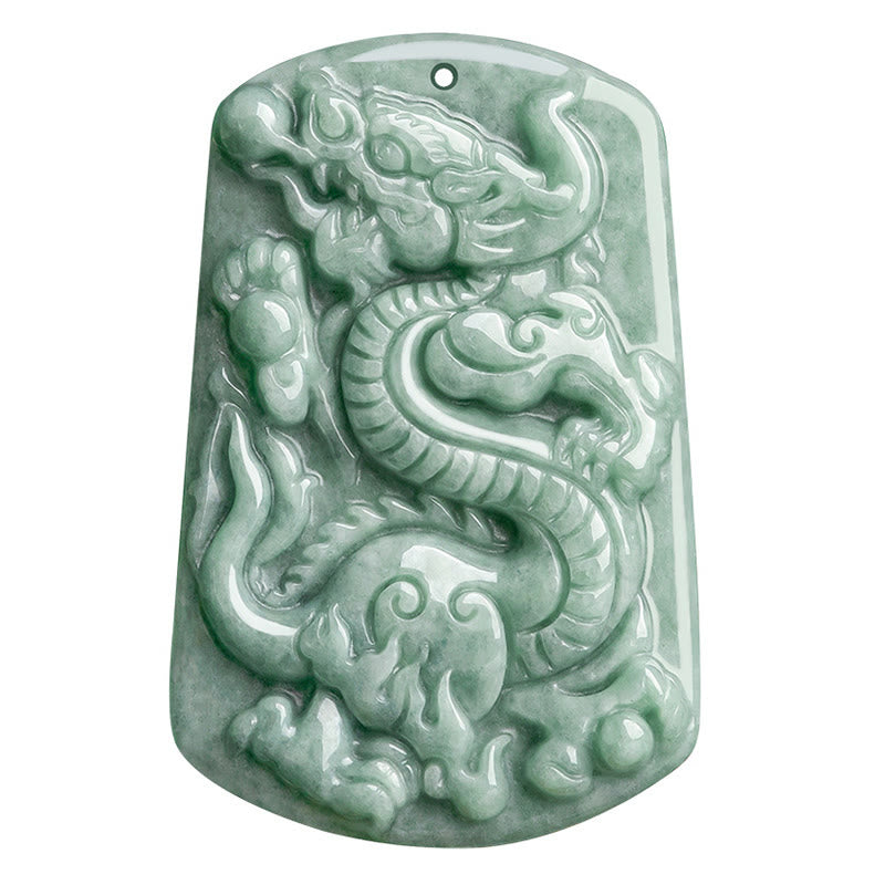 KarmaRipple's Year of the Dragon Chinese Zodiac Dragon Jade Success Amulet Pendant Necklace p10