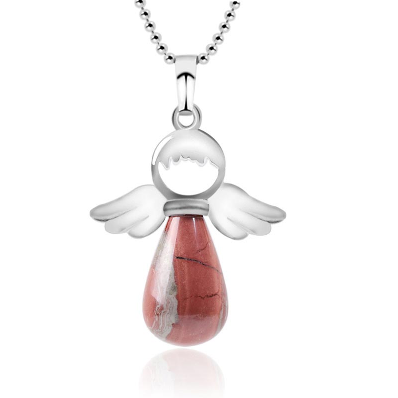 KarmaRipple's Little Angel Wings Authentic Gemstone Fortune Pendant Necklace p12