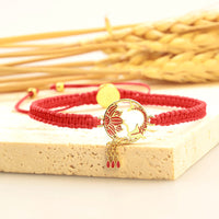 KarmaRipple's Tibetan Handmade Lotus Koi Fish Fortunate Red String Bracelet