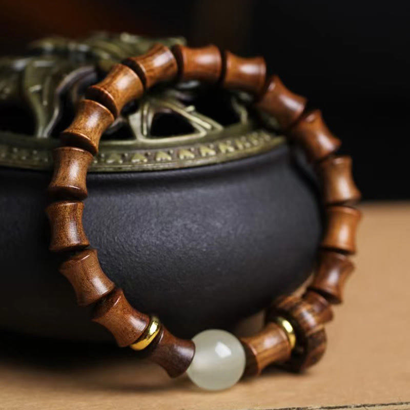 KarmaRipple's Ebony Green Sandalwood Black Rosewood Bamboo Peace Bracelet p8