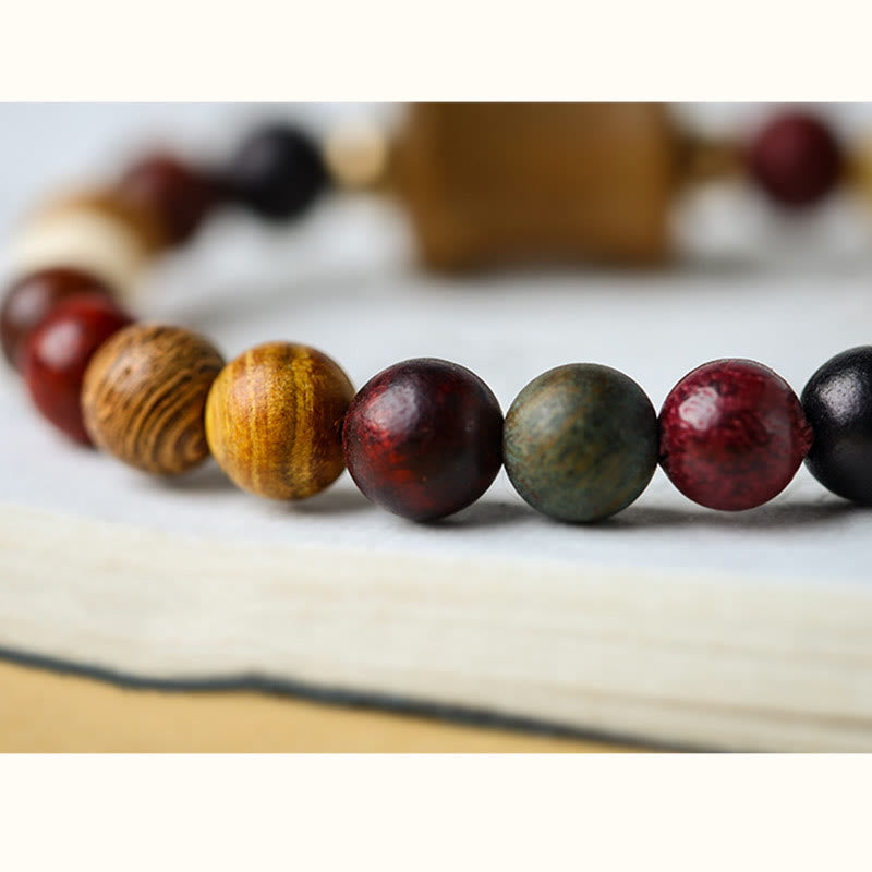 KarmaRipple's Tibet Multicolored Sandalwood Om Mani Padme Hum Protection Bracelet p9