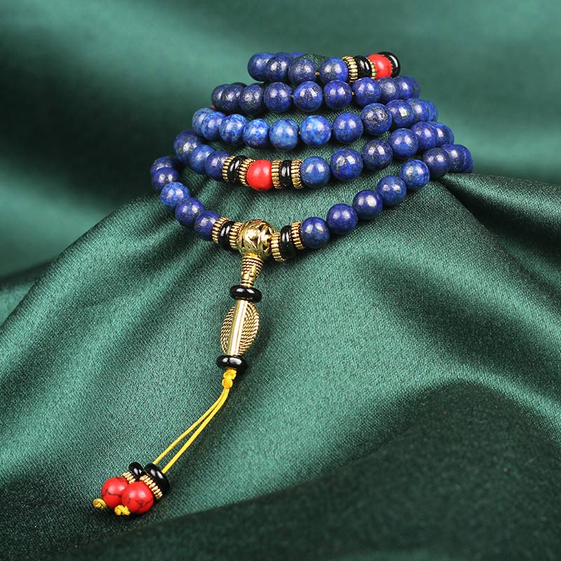 KarmaRipple's Tibetan Mala Lapis Lazuli Positive Bracelet p3