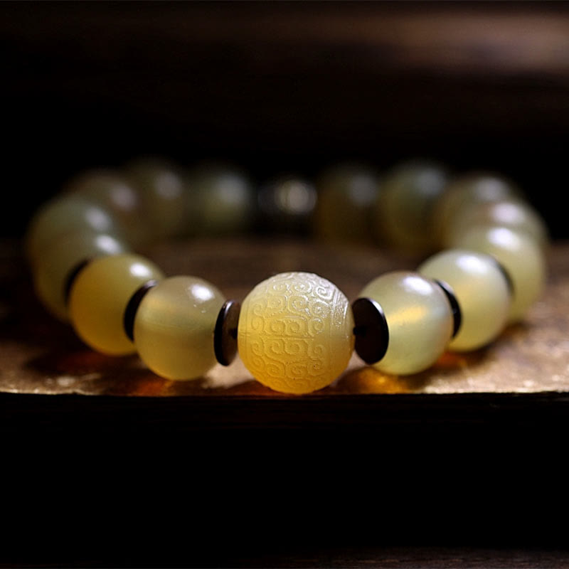 KarmaRipple's Handmade Tibetan Sheep Horn Om Mani Padme Hum Auspiciousness Bracelet p6