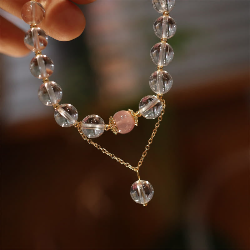 KarmaRipple's Authentic Silver Sheen Obsidian Pink Gemstone Ivory Gemstone Protection Yin Yang Color Pair Bracelet p4