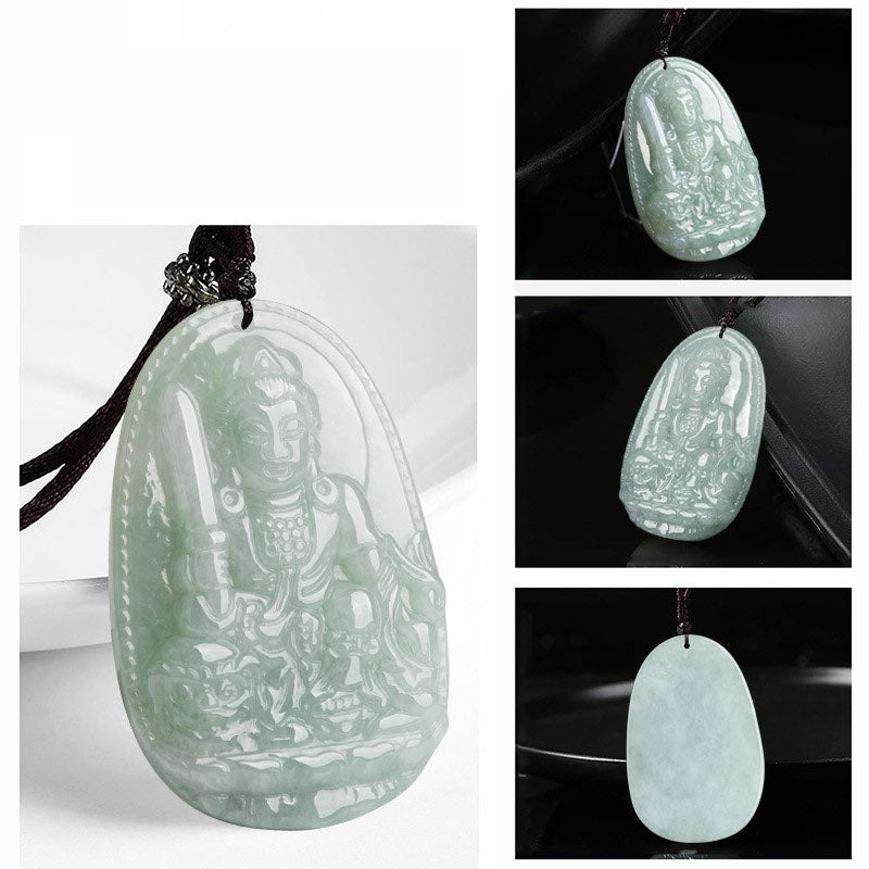 KarmaRipple's Chinese Zodiac Natal Buddha Jade Wealth Prosperity Pendant Necklace p12