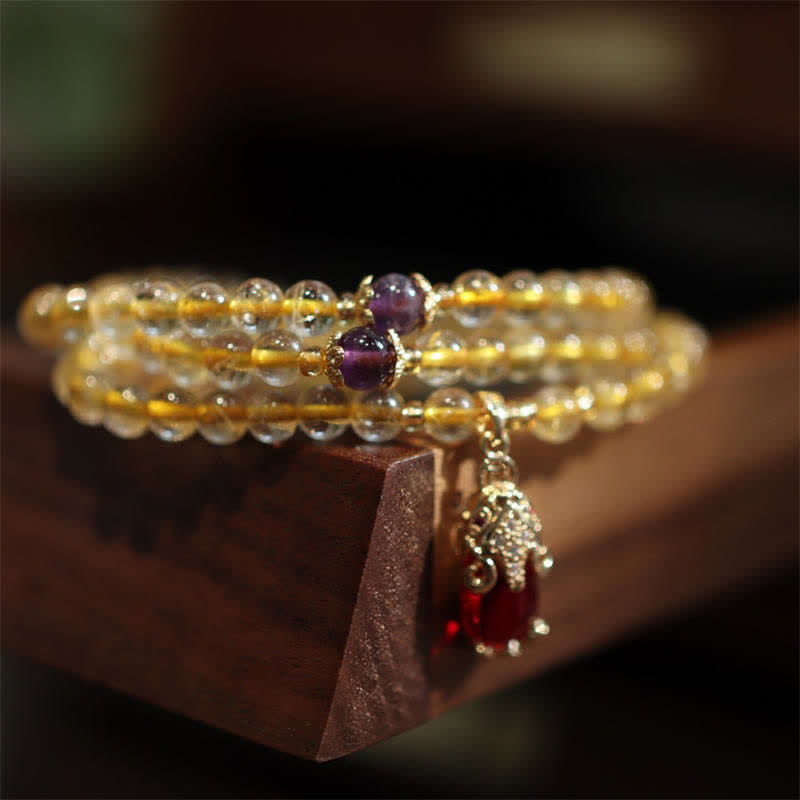 KarmaRipple's Citrine Amethyst PiXiu Prosperity Happiness Protection Bracelet p7