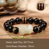 Gold Sheen Obsidian White Jade Pixiu 10mm(Men)