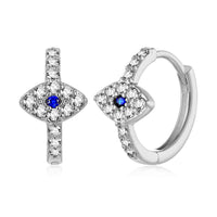 KarmaRipple's 925 Sterling Silver Evil Eye Symbol Blessing Stud Earrings