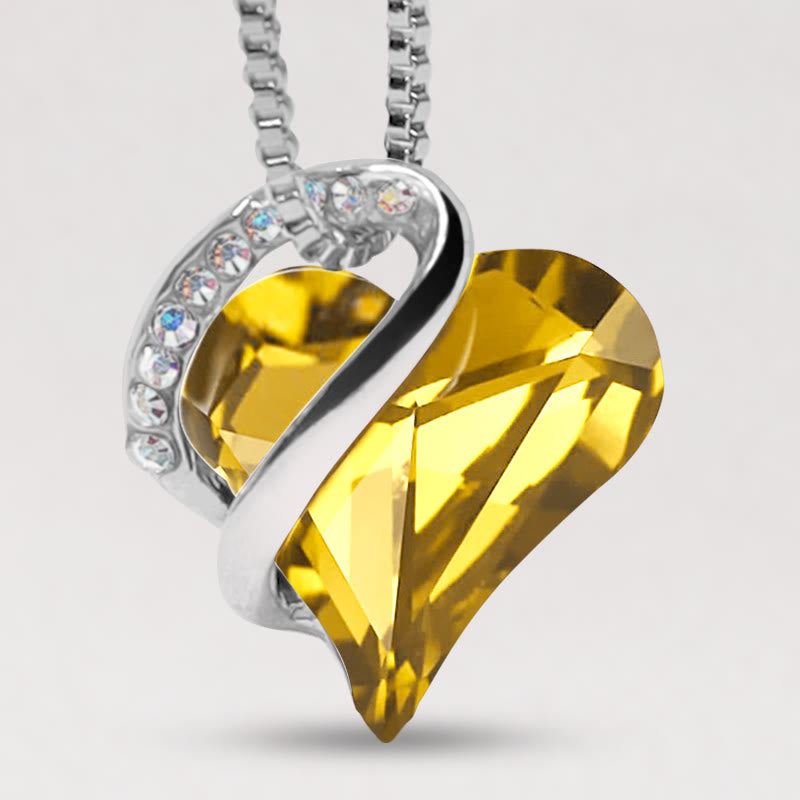 KarmaRipple's Love Heart Birthstone Balancing Energy Pendant Necklace p11