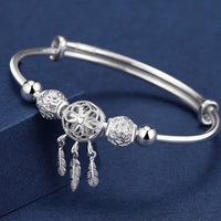 KarmaRipple's Tibetan Ivory Bronze Blessing Dream Catcher Talisman Bracelet