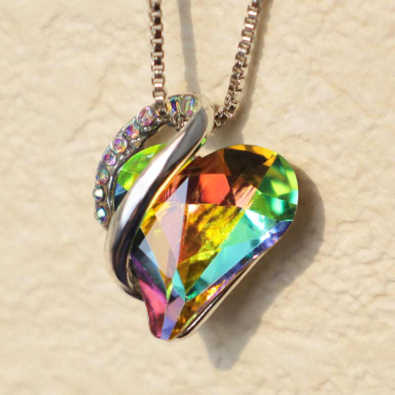 KarmaRipple's Love Heart Birthstone Balancing Energy Pendant Necklace p48