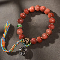 KarmaRipple's Tibetan Authentic Camel Bone Dzi Bead Bodhi Seed Talisman Fortune Bracelet