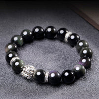 KarmaRipple's FengShui Authentic Rainbow Obsidian PiXiu Blessing Bracelet
