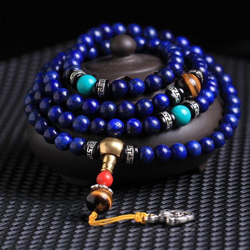KarmaRipple's 108 Beadwork Lazurite Positive Bracelet Mala p1