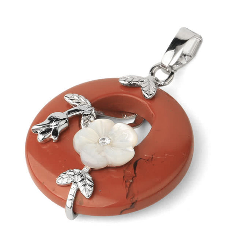 KarmaRipple's Various Gemstone Amethyst Green Aventurine Flower Balancing Pendant Necklace p55