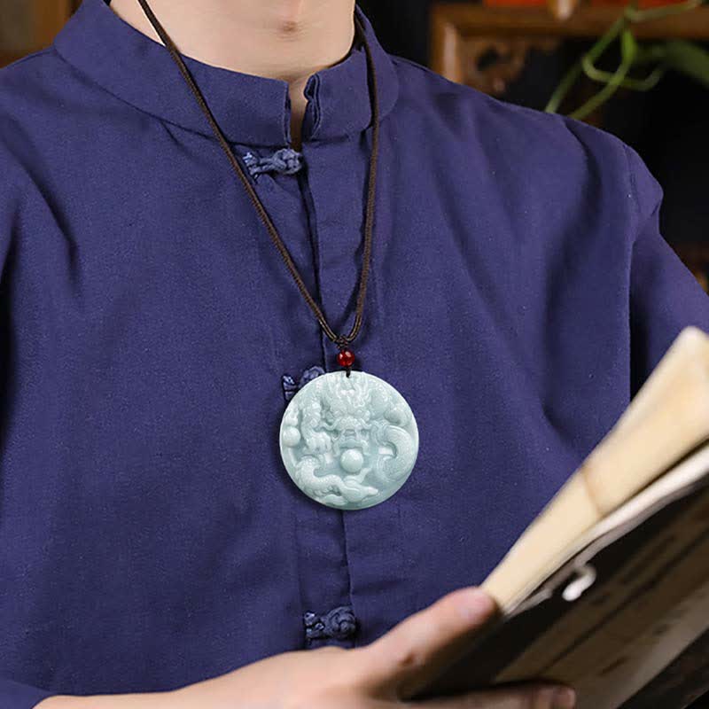 KarmaRipple's ???A Flash Sale- Chinese Zodiac Dragon Jade Success Amulet String Pendant p5
