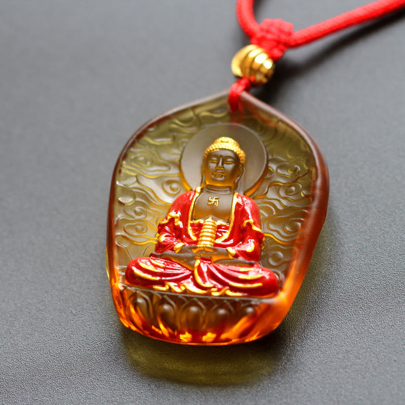 KarmaRipple's Tibet Medicine Buddha Liuli Gemstone Compassion Pendant Necklace p15
