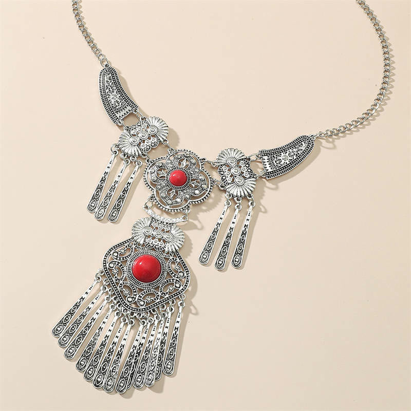 KarmaRipple's Tibetan Turquoise Bronze Wisdom Balance Pendant Necklace ( p1