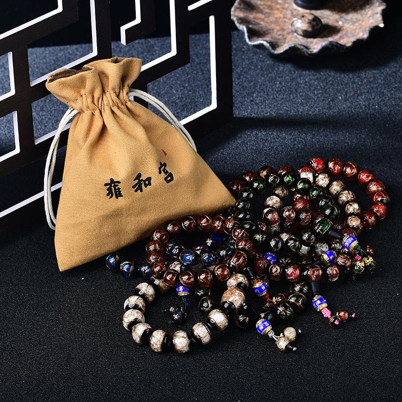 KarmaRipple's Tibetan Dragon Vein Agate Balancing Bracelet p5