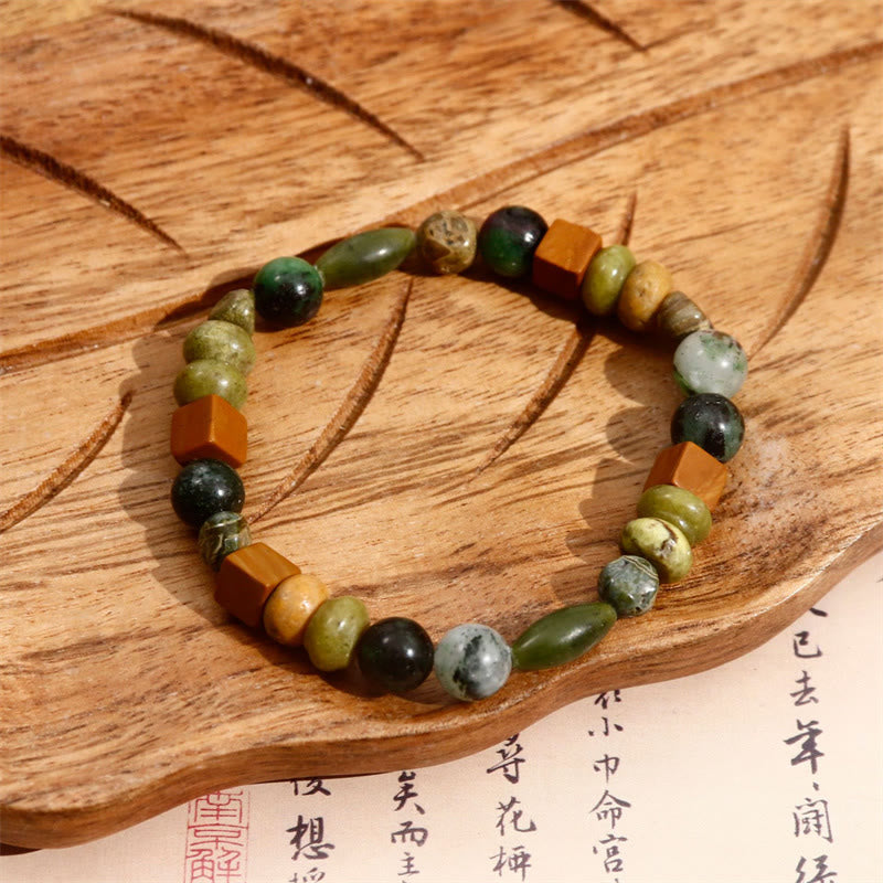 KarmaRipple's Authentic Stone Sea Sediment Jasper Agate Protection Bracelet p6