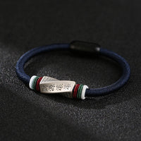 KarmaRipple's 999 Sterling Silver Profits Pouring In From All Sides Handmade Blessing String Buckle Bracelet