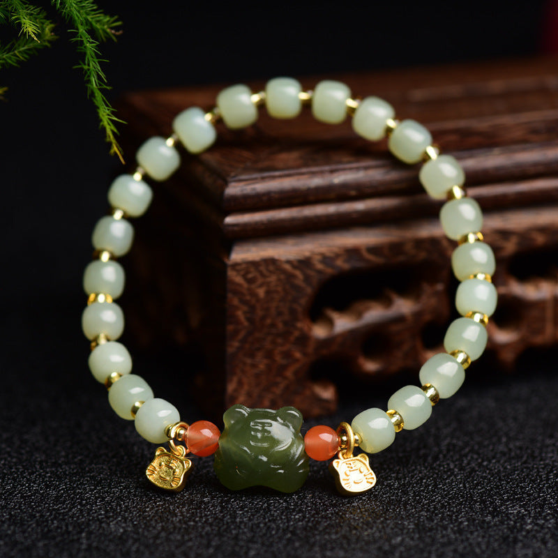 KarmaRipple's Chinese Zodiac Fortunate Tiger Jade Abundance Bracelet p8