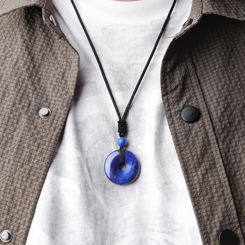 KarmaRipple's Fortunate Coin Necklace Balancing Gemstone Gemstone Pendant p32