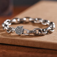 KarmaRipple's 925 Sterling Silver Six True Words Wisdom Calm Bracelet