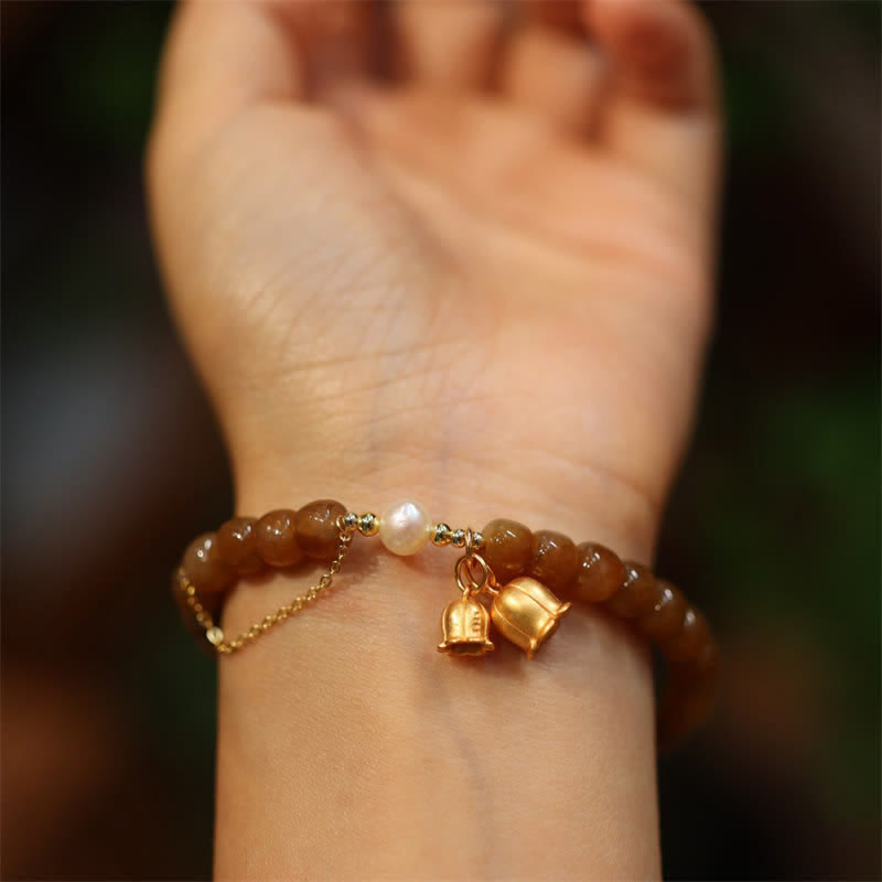 KarmaRipple's 925 Sterling Silver Authentic Hetian Jade Lily Of The Valley Talisman Bracelet p3