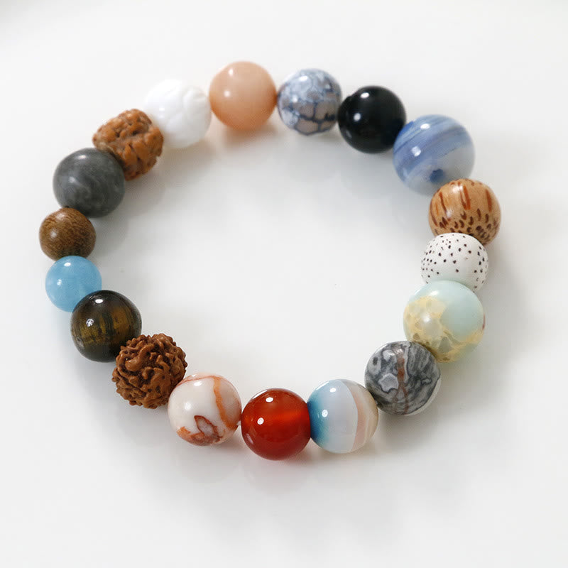KarmaRipple's Authentic Bodhi Seed Gemstone Stone Agate Keep Away Evil Spirits Bracelet p6