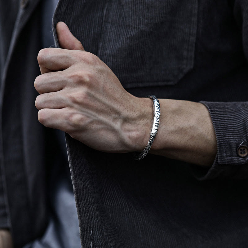 KarmaRipple's Tibet Om Mani Padme Hum Engraved Focus Cuff Bracelet Bangle p6