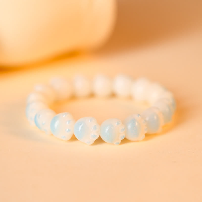 KarmaRipple's Authentic Bodhi Seed Lovely Paw Fortunate Cat Paw Peace Bracelet p24