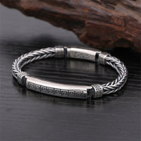 KarmaRipple's Swastika Pattern Engraved Fortune Bracelet