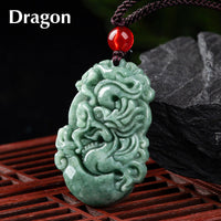 KarmaRipple's Authentic Jade 12 Chinese Zodiac Prosperity Pendant Necklace