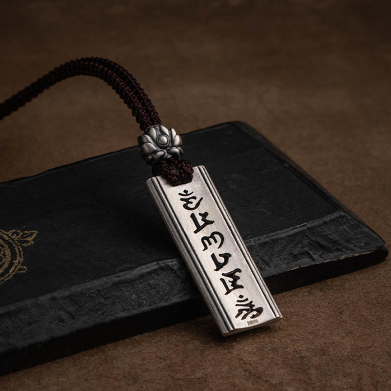 KarmaRipple's 999 Sterling Silver Om Mani Padme Hum Engraved Lotus Wisdom Pendant Necklace p14