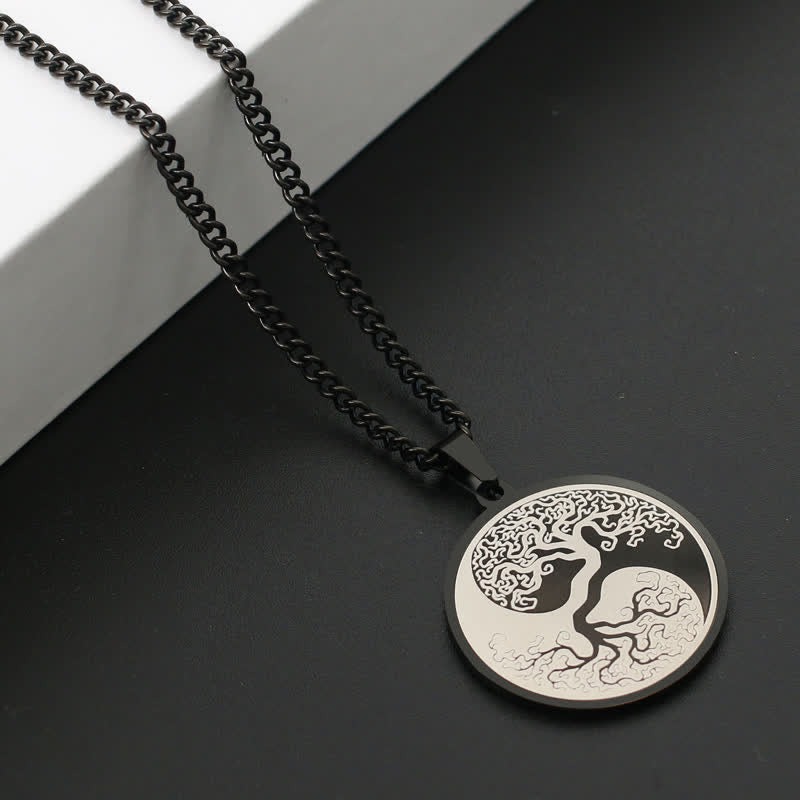 KarmaRipple's The Tree of Life Titanium Steel Connection Pendant Necklace p5